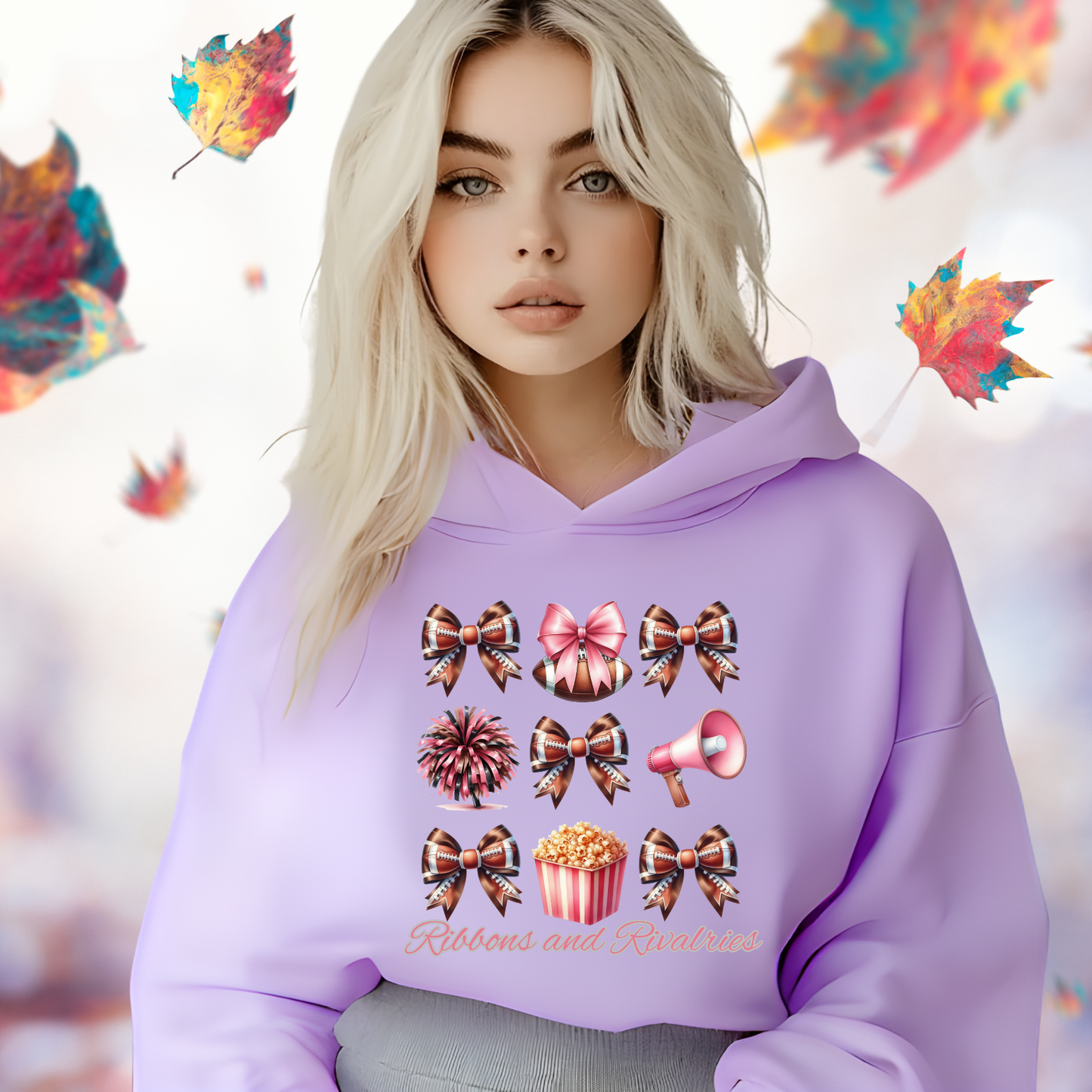Ribbons & Rivalries Crop Hoodie