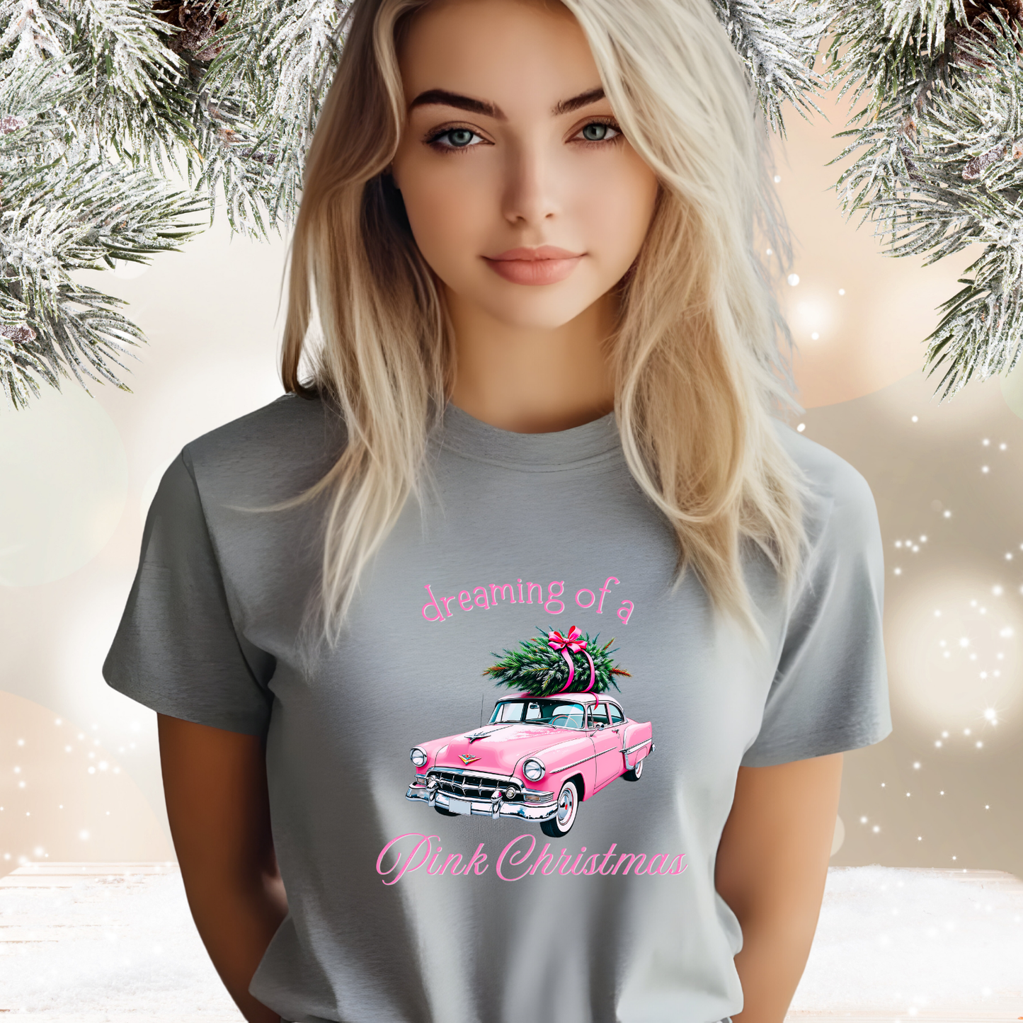 Dreaming Of A Pink Christmas T-Shirt