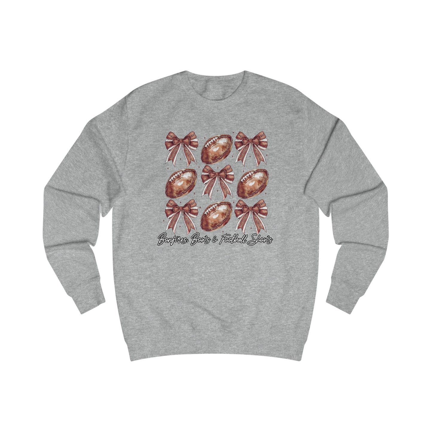Bonfires, Bows, & Football Shows Crewneck Sweatshirt