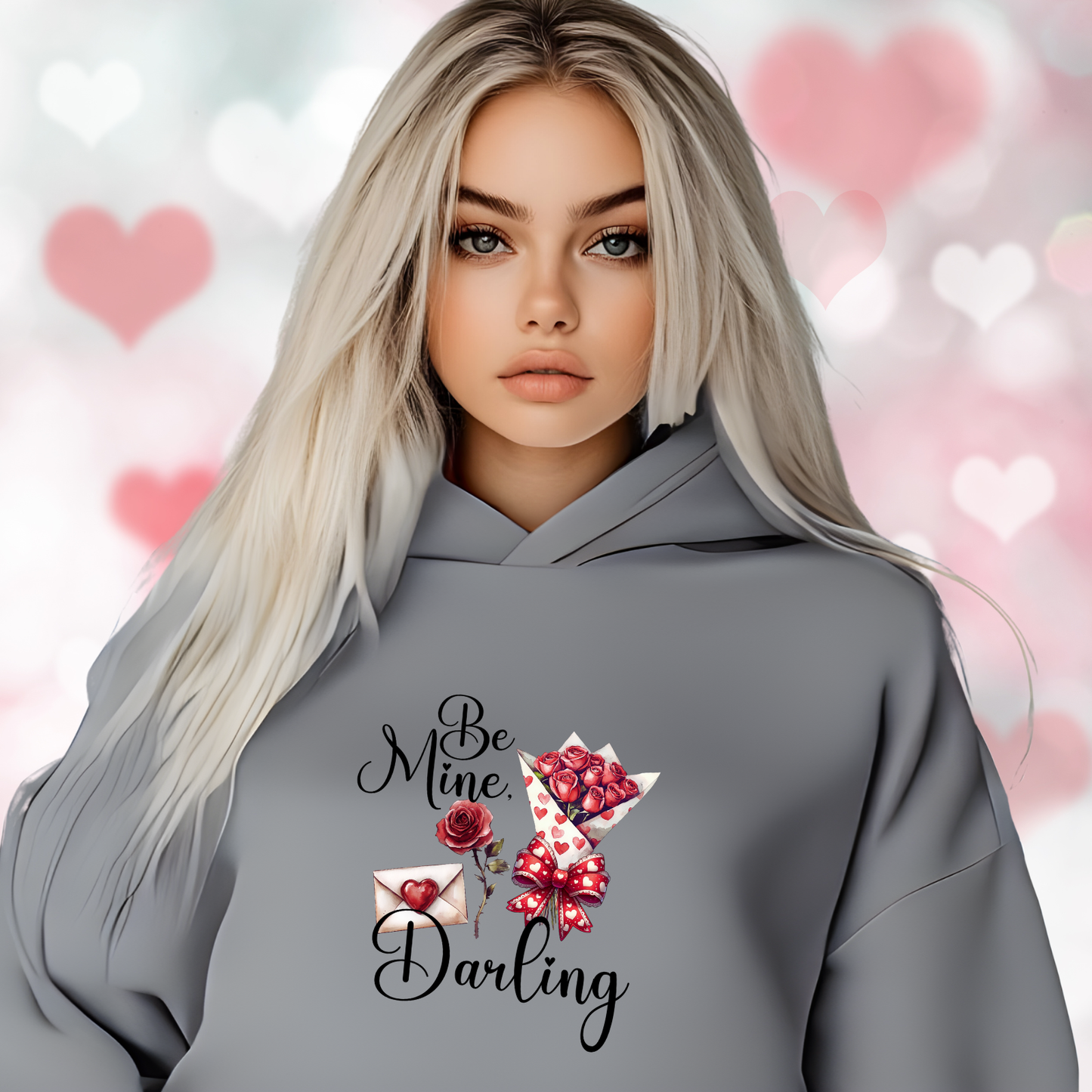 Be Mine, Darling Crop Hoodie