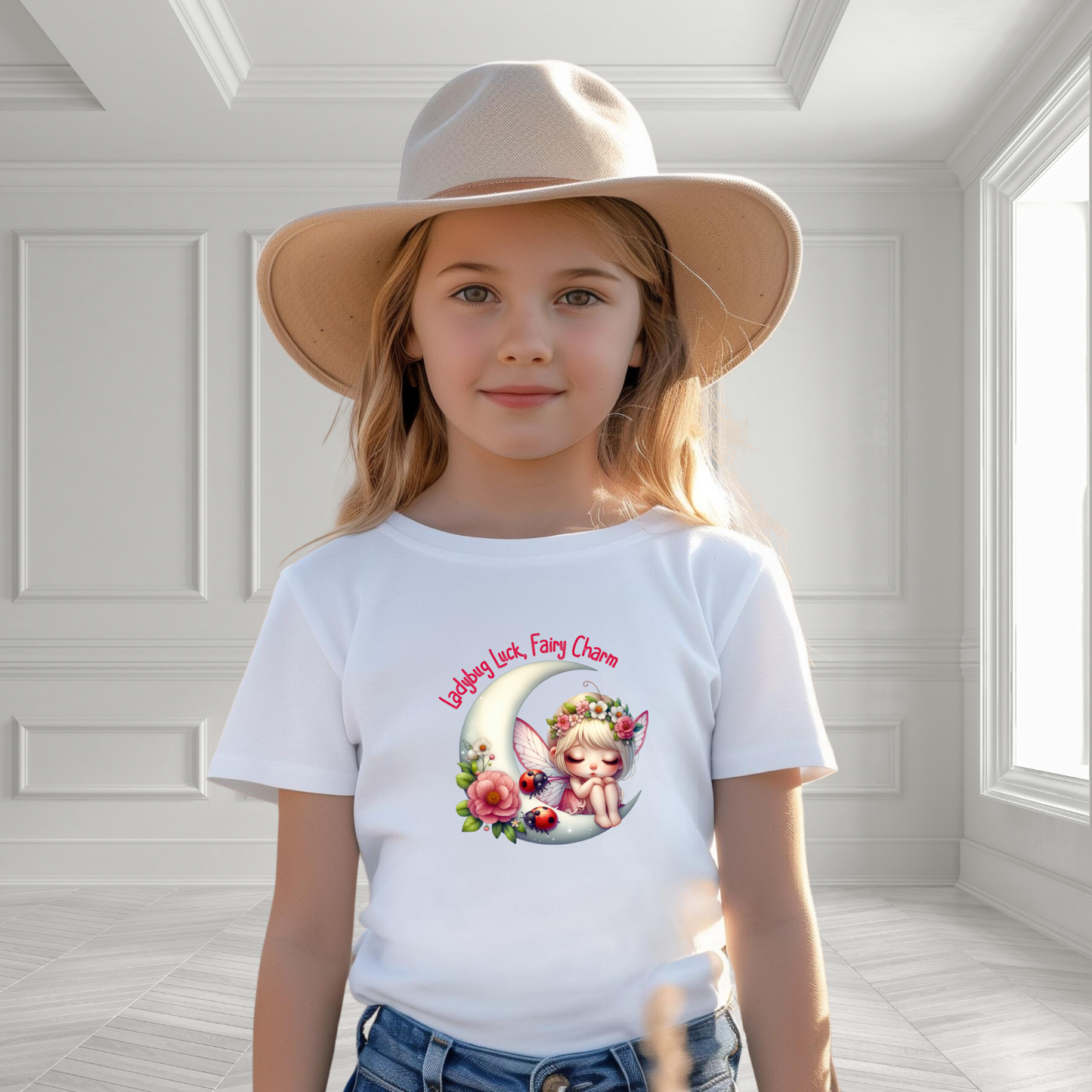 Ladybug Luck, Fairy Charm Kid's T-Shirt