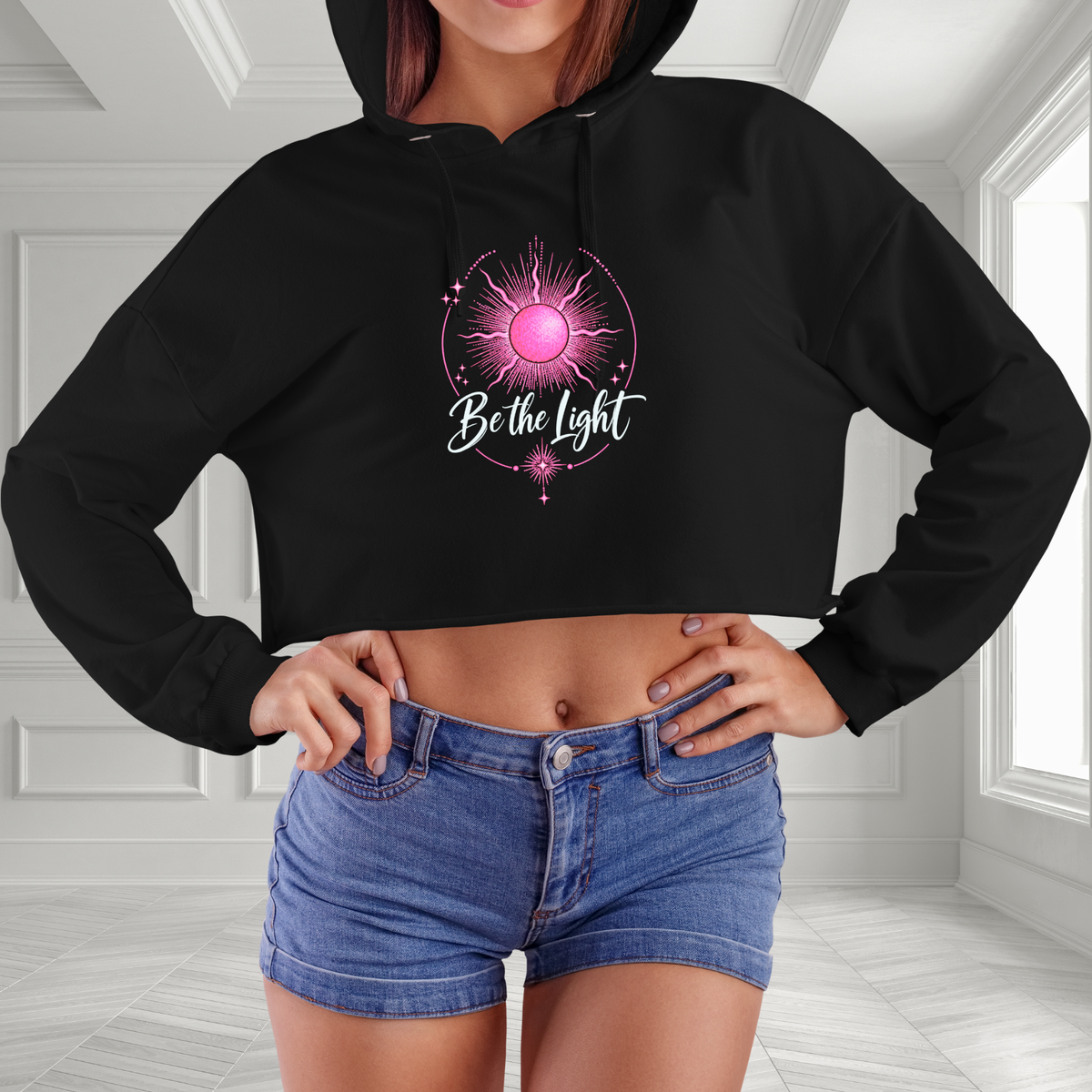 Be The Light Crop Hoodie