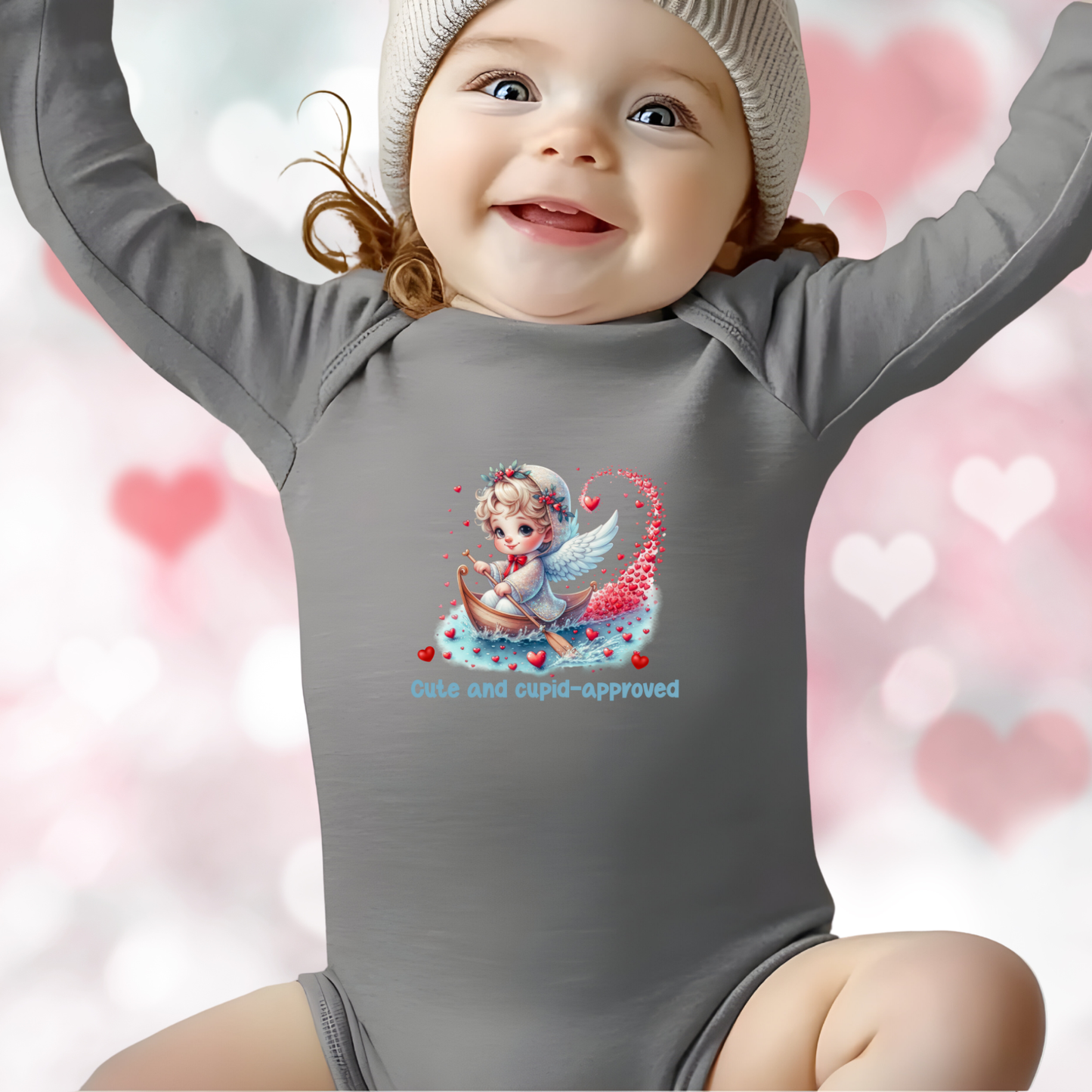 Cute And Cupid Approved Infant Long Sleeve Onesie