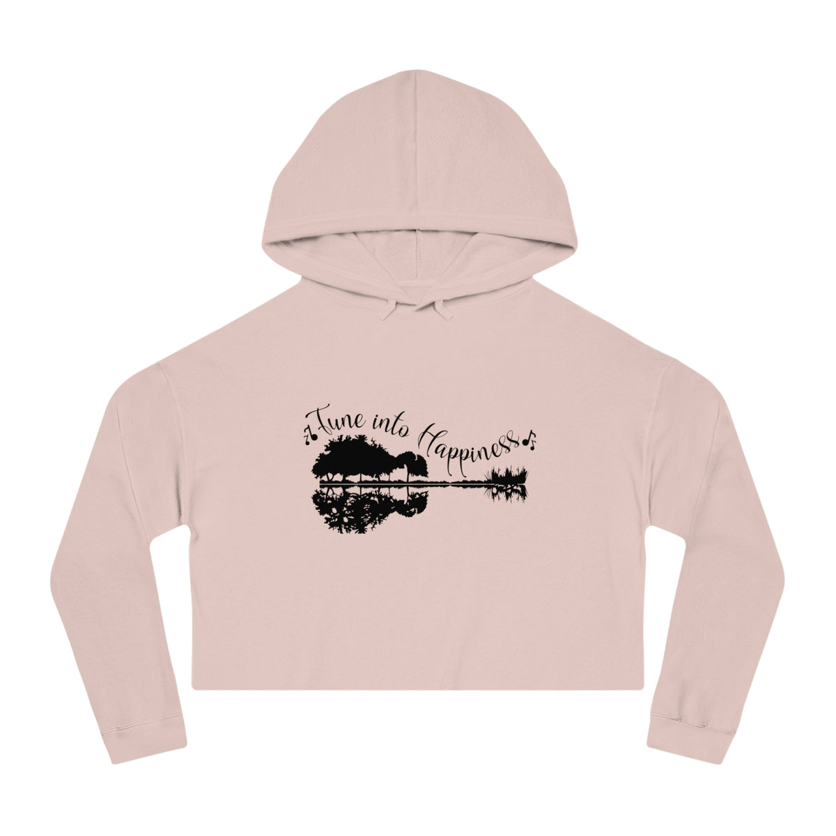 Tune Into Happiness Crop Hoodie