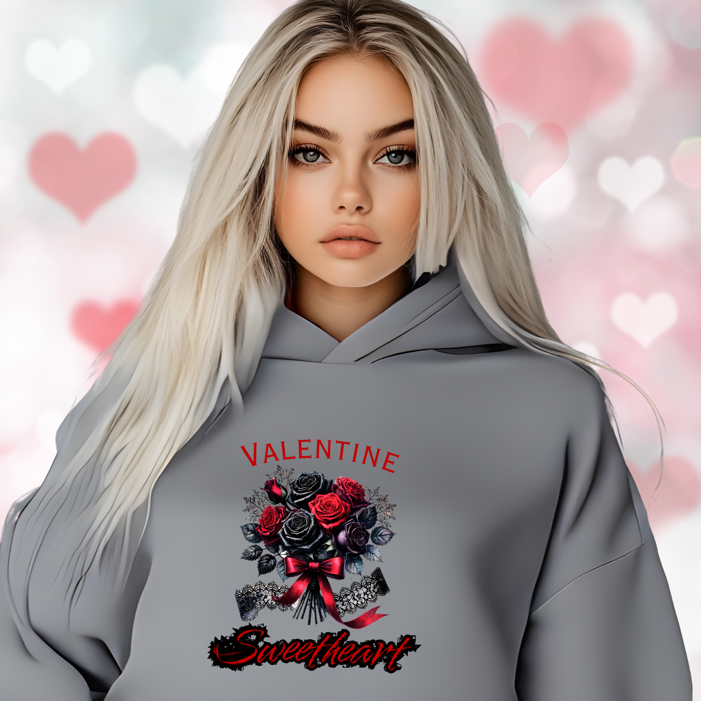 Valentine Sweetheart Crop Hoodie