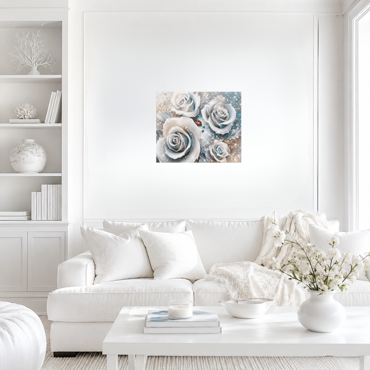 Roses In Bloom Canvas Wall Art