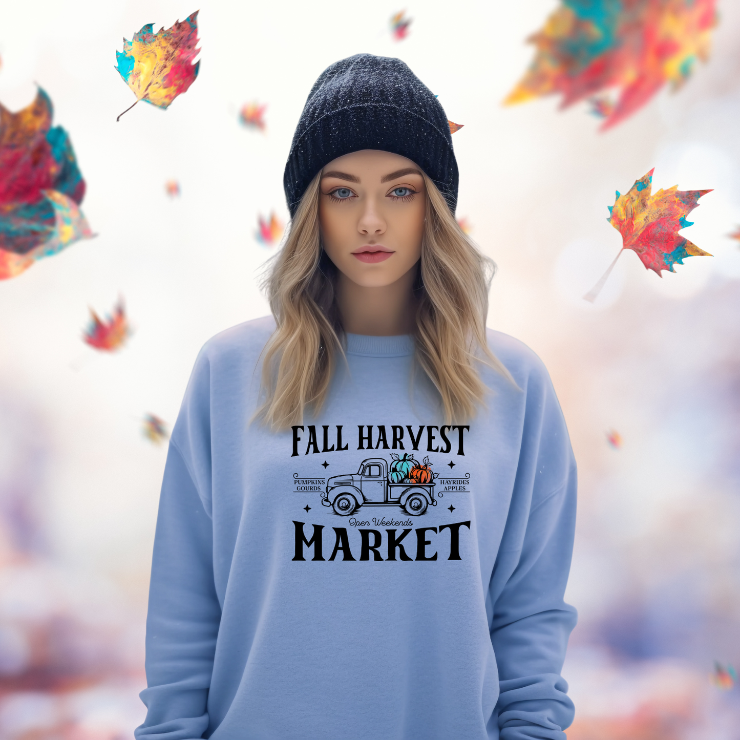 Fall Harvest Market Crewneck Sweatshirt