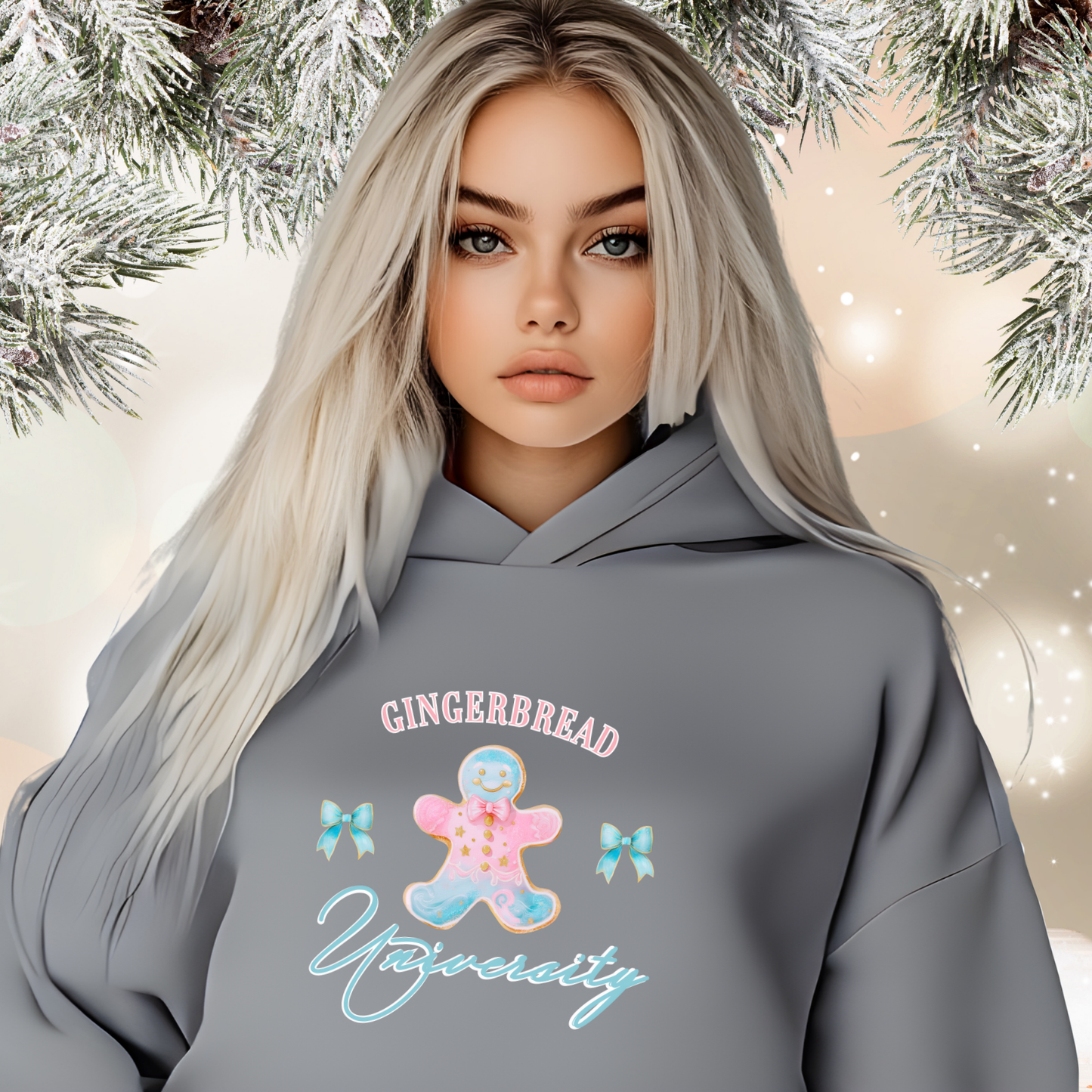 Gingerbread University Crop Hoodie