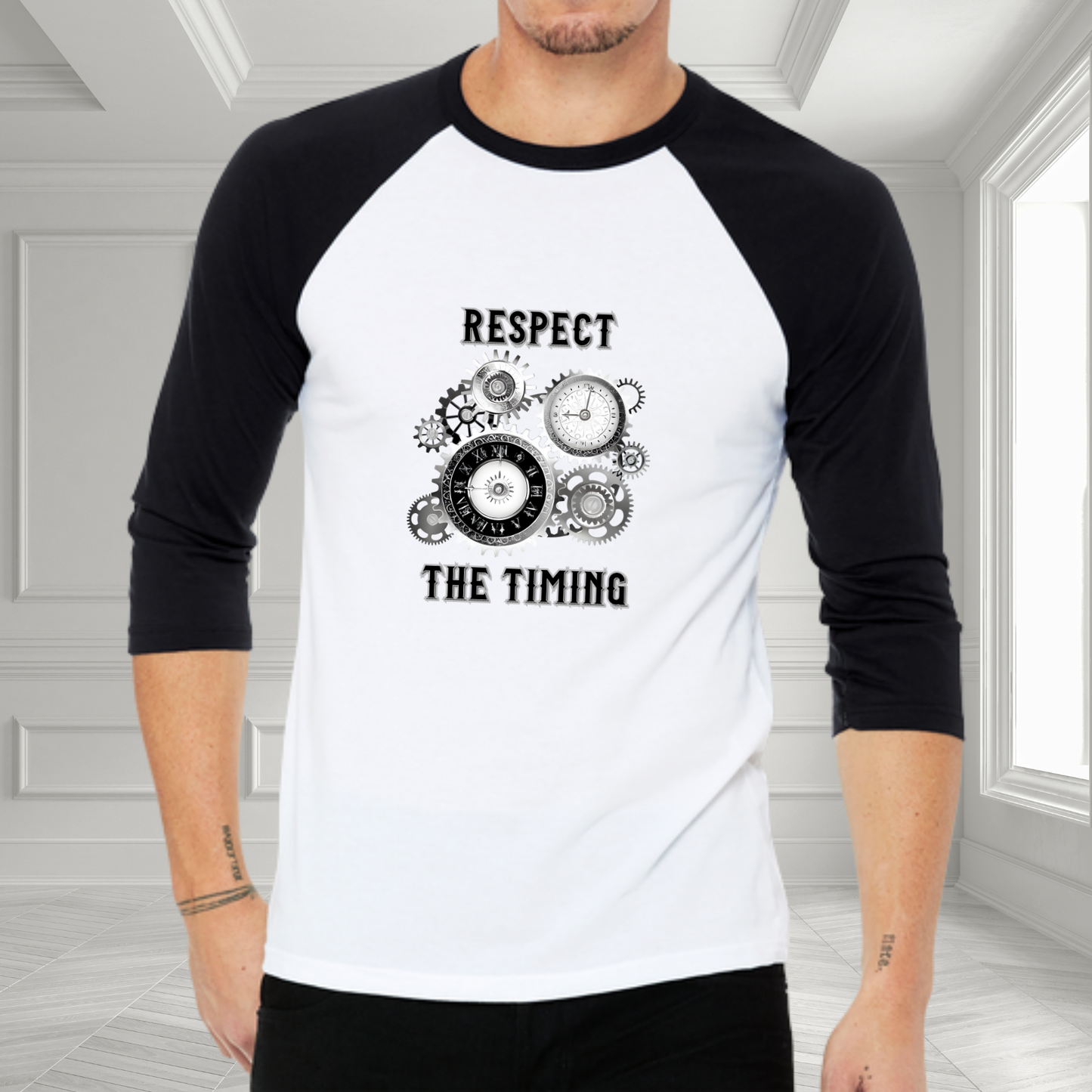 Respect The Timing Baseball Tee