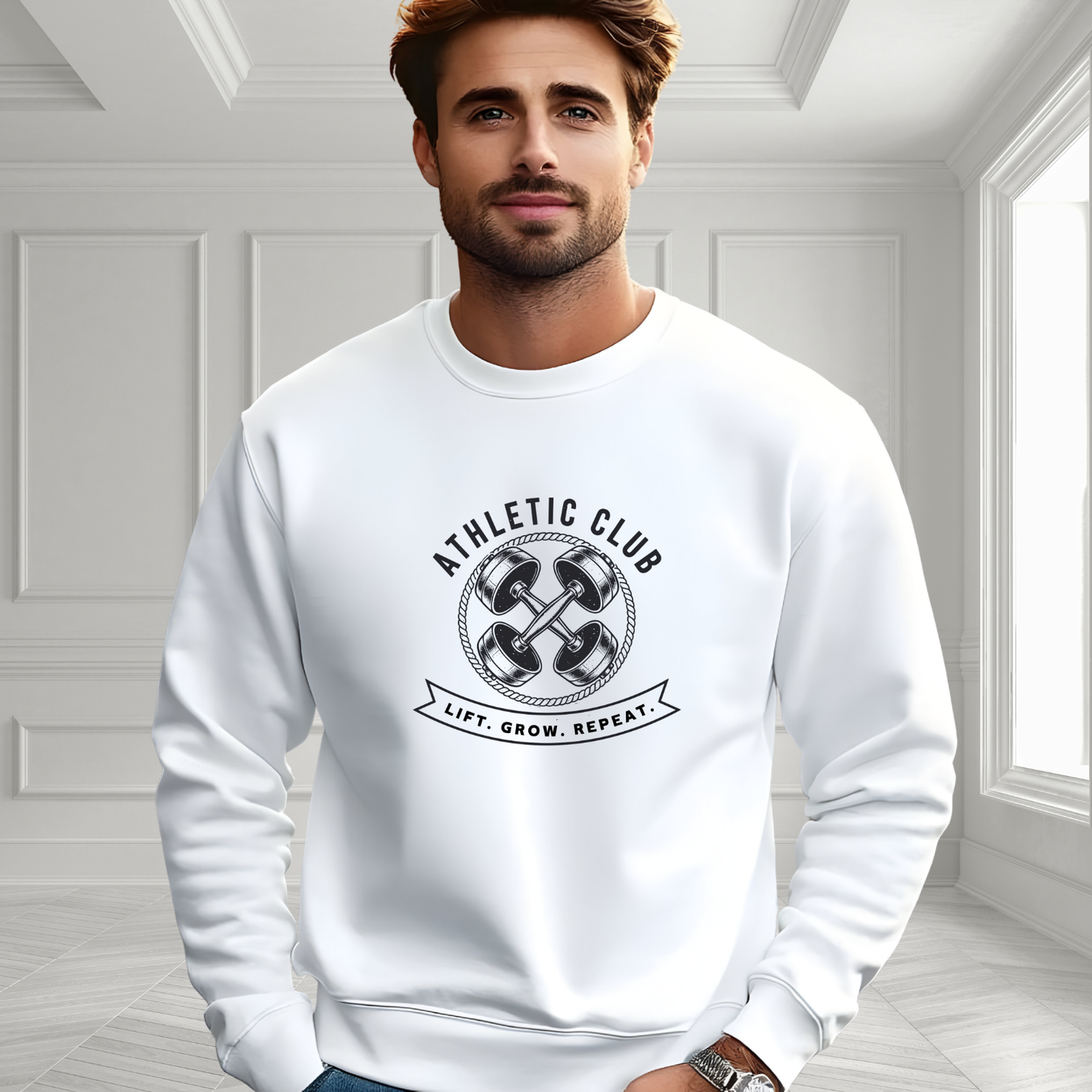 Lift. Grow. Repeat. Crewneck Sweatshirt