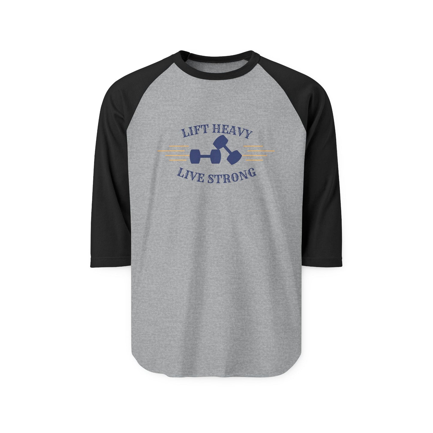 Lift Heavy Live Strong Baseball Tee