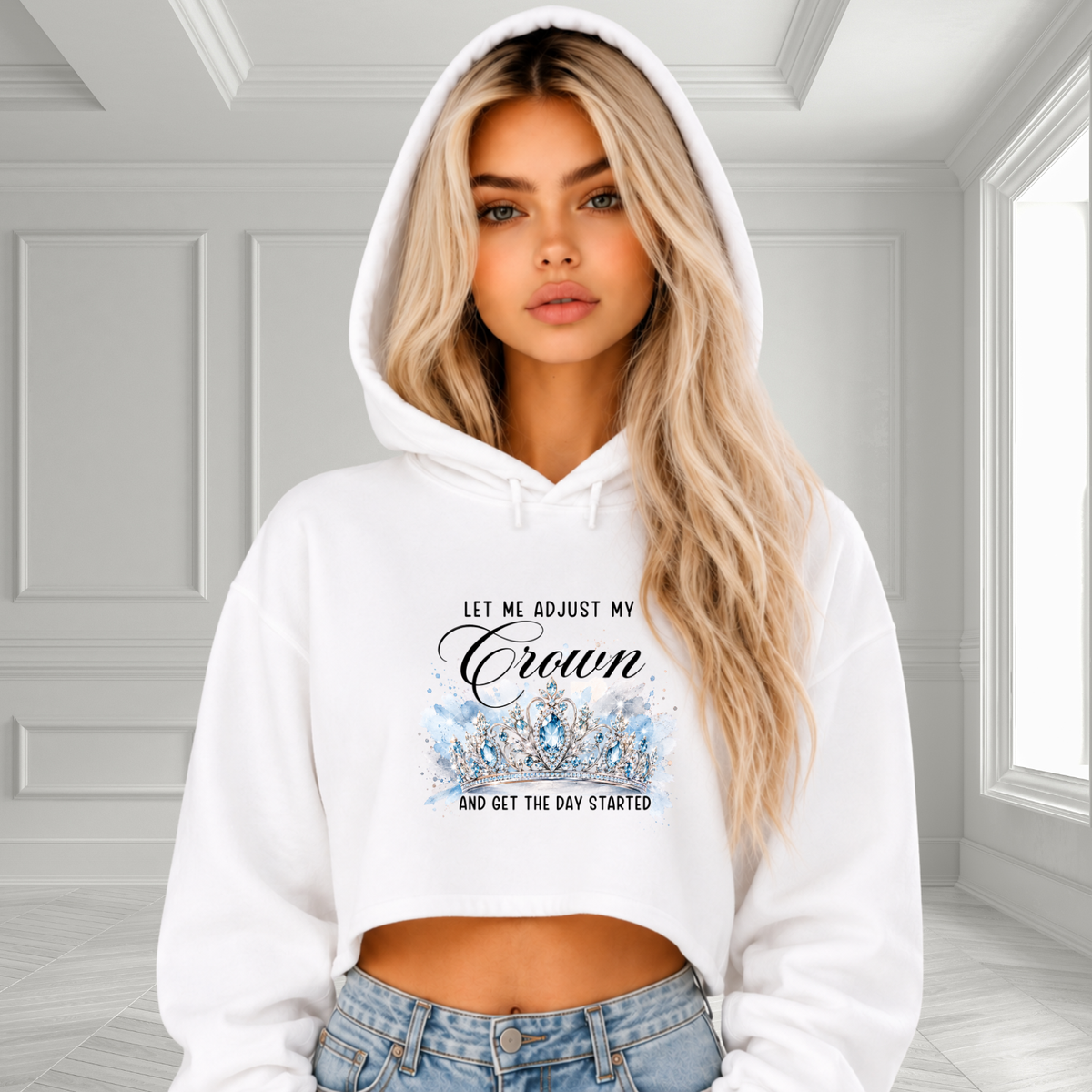 Let Me Adjust My Crown Crop Hoodie