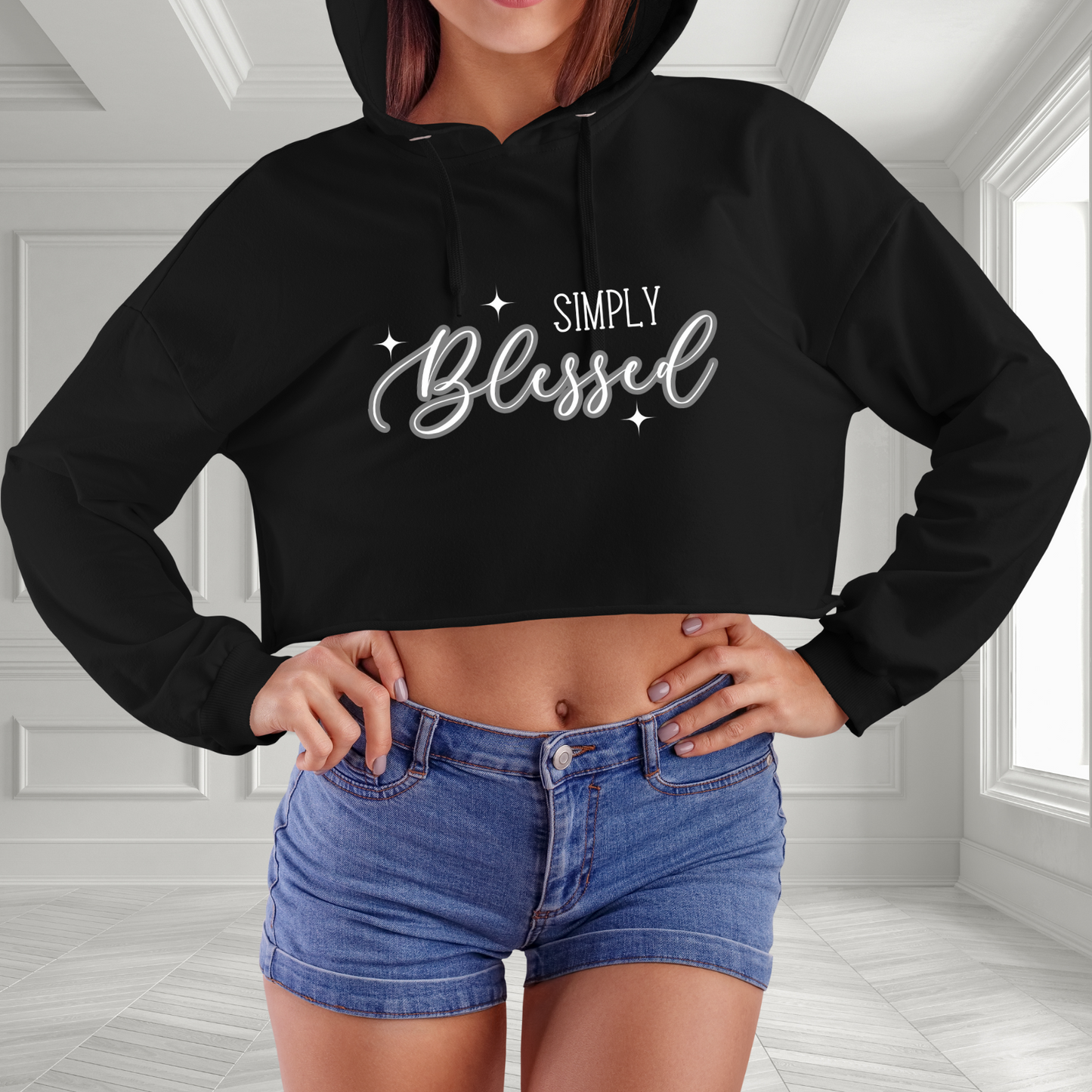 Simply Blessed Crop Hoodie