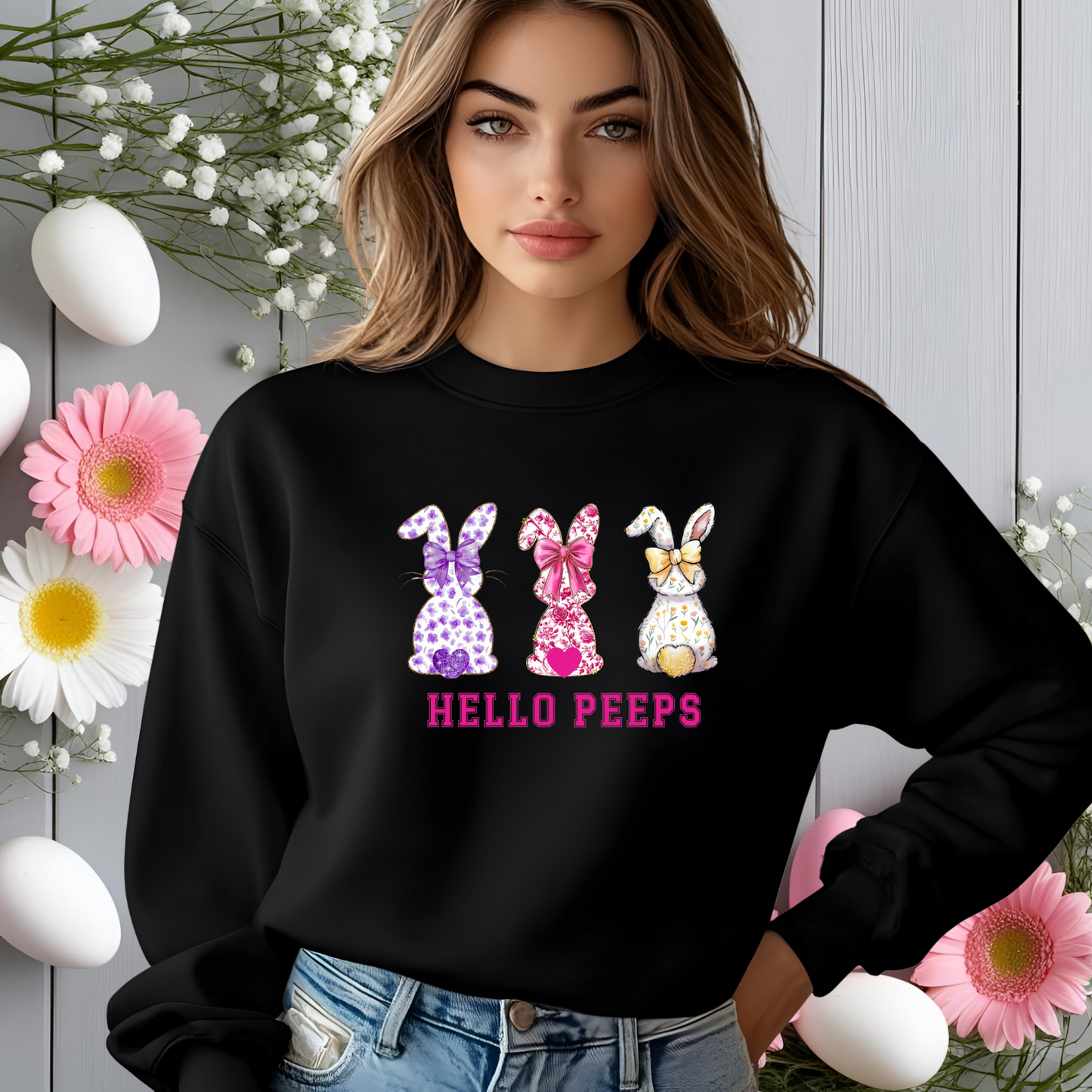 Hello Peeps Crewneck Sweatshirt