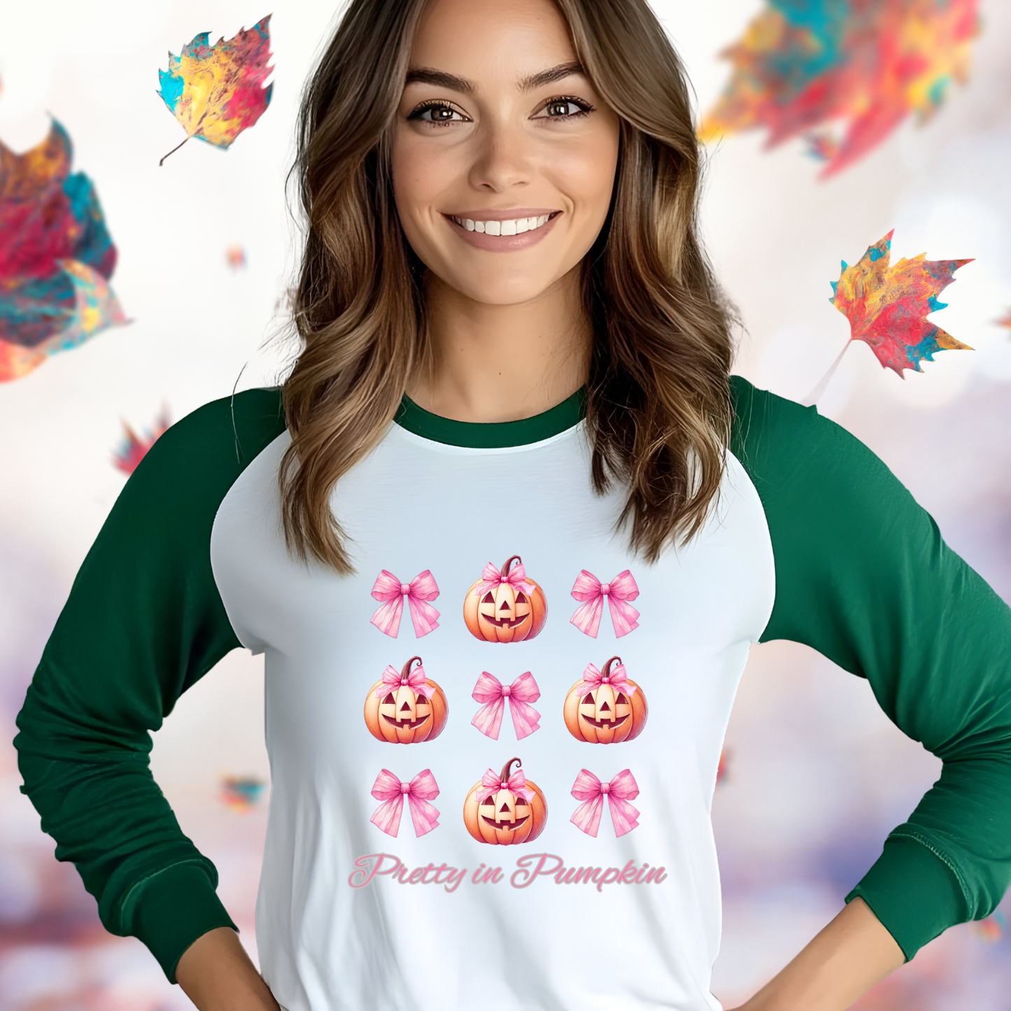 Pretty in Pumpkin Baseball Tee