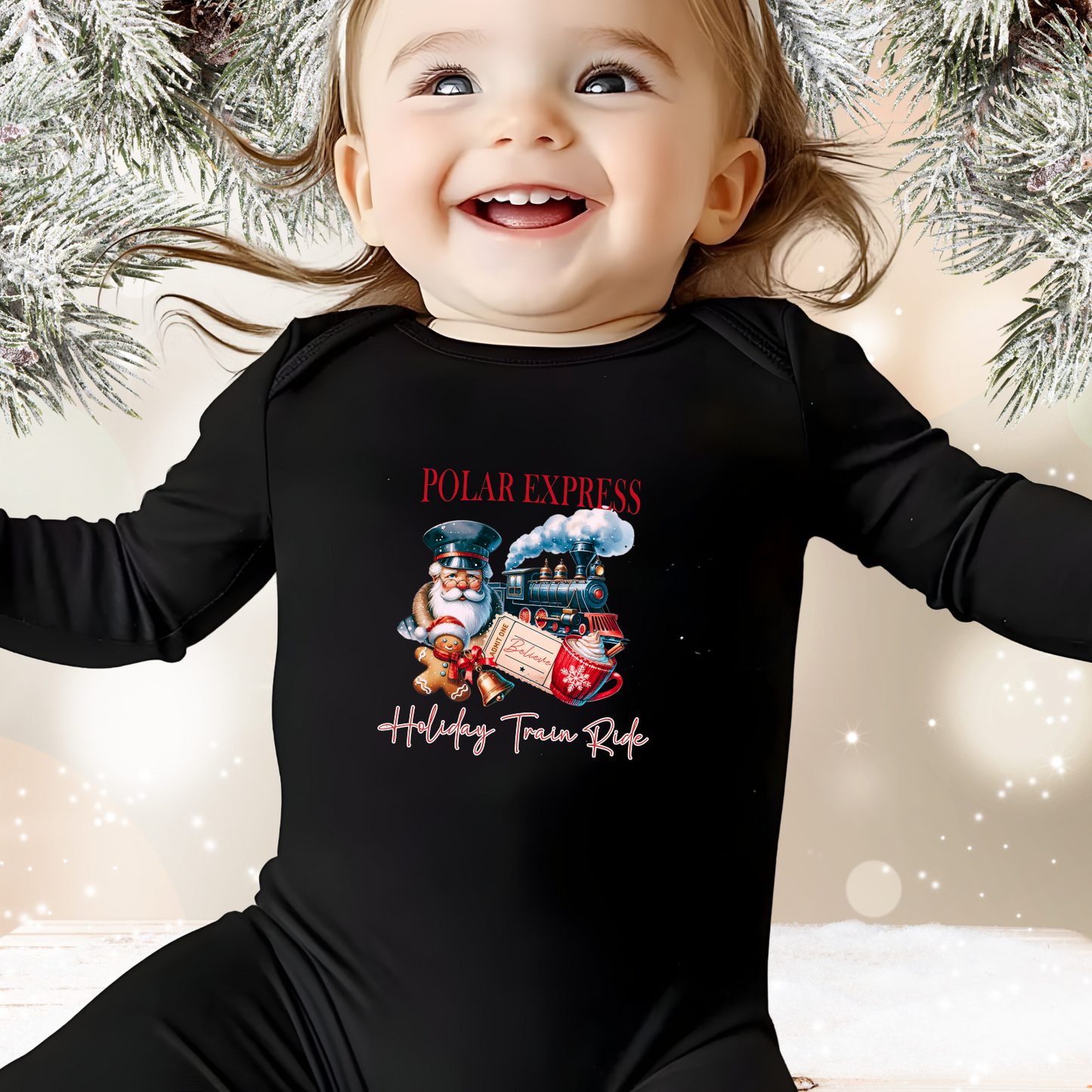 Polar Express Infant Long Sleeve Onesie