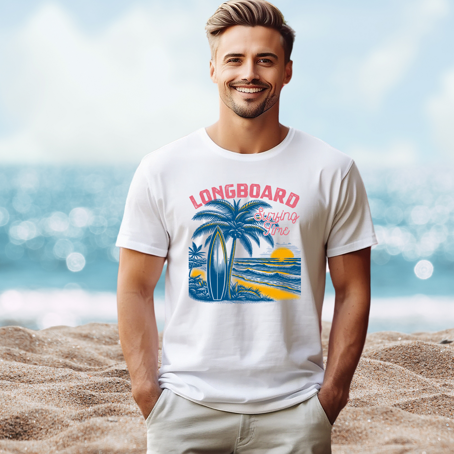 Longboard Surfing T-Shirt