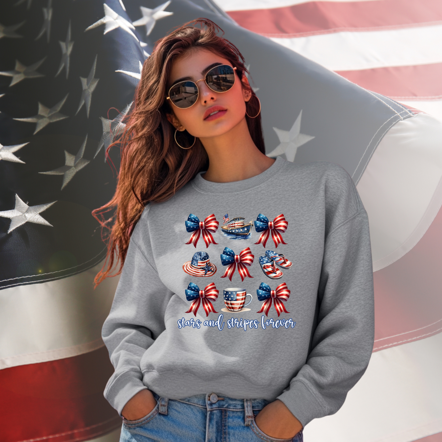 Stars and Stripes Forever Crewneck Sweatshirt