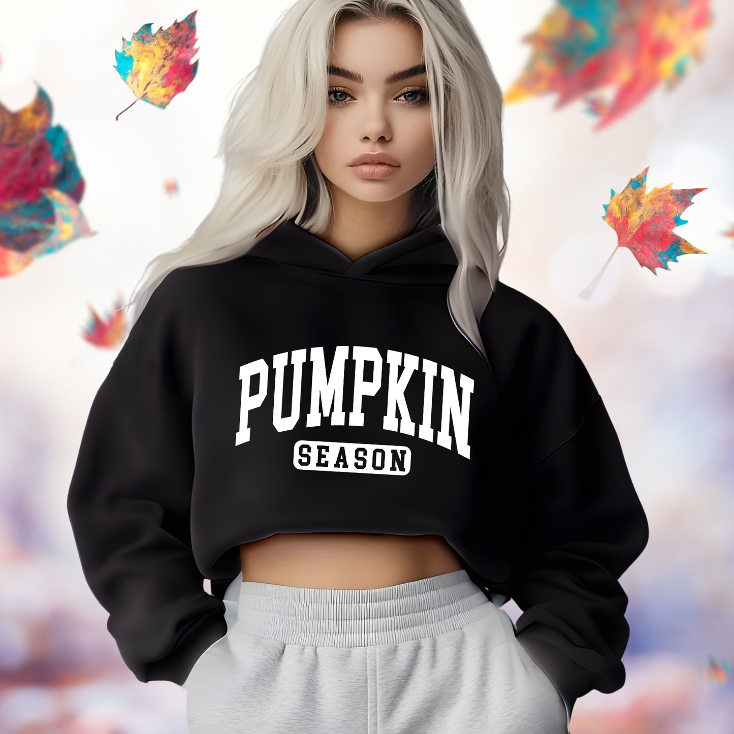Pumpkin Season Crop Hoodie