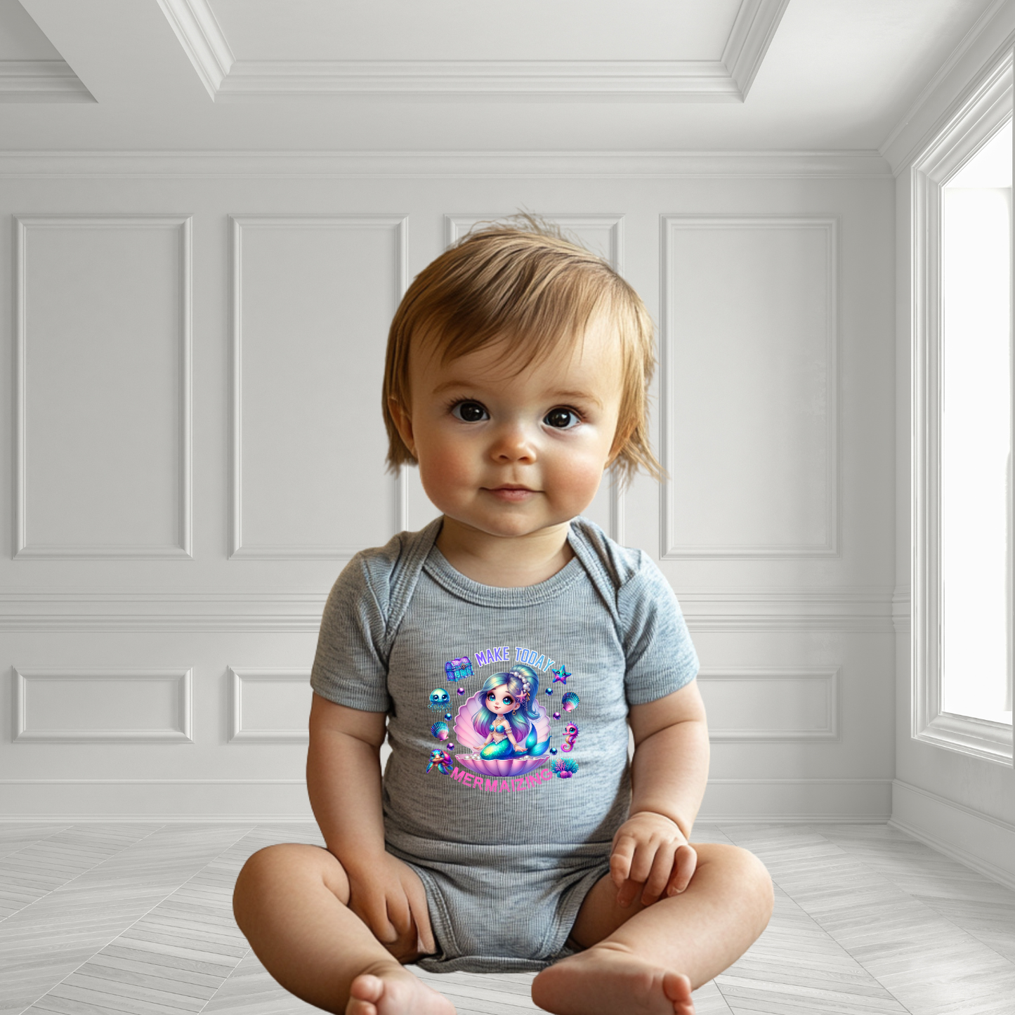 Make Today Mermaizing Infant Short Sleeve Onesie