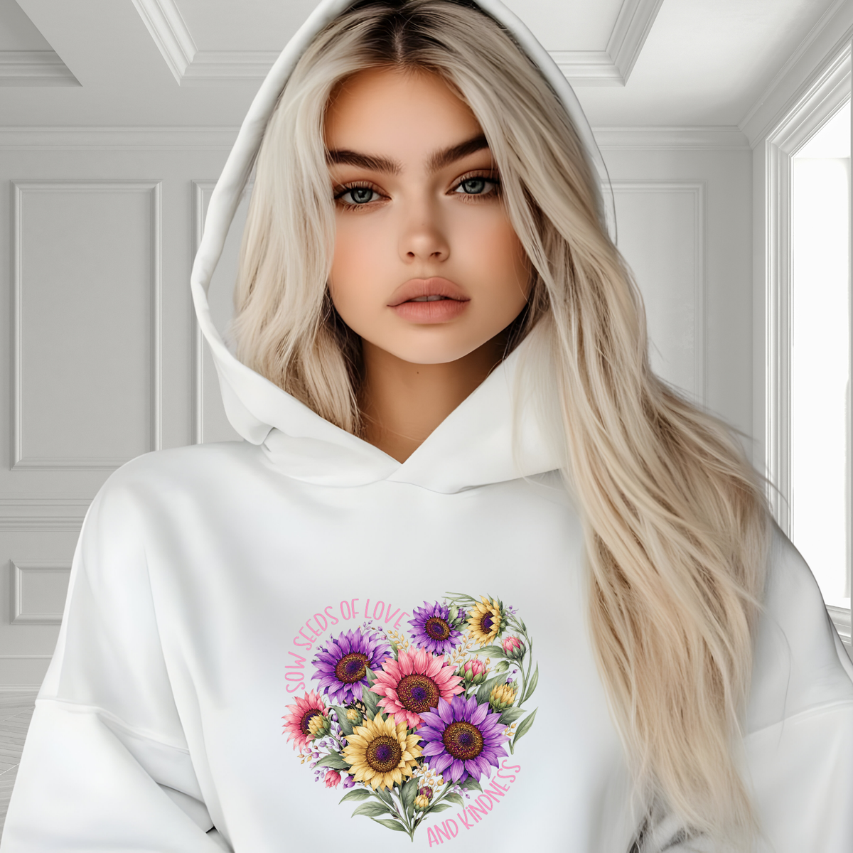 Sow Seeds Of Love And Kindness Crop Hoodie