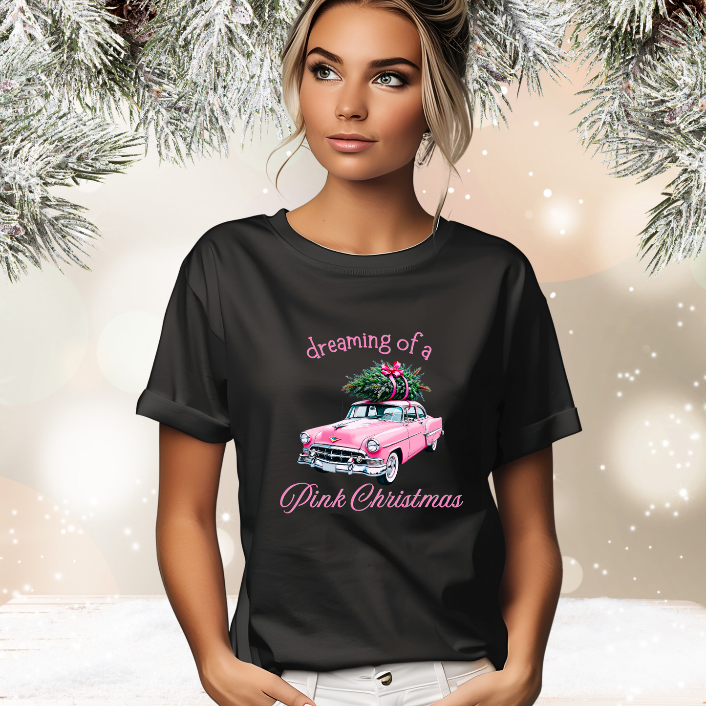 Dreaming Of A Pink Christmas T-Shirt