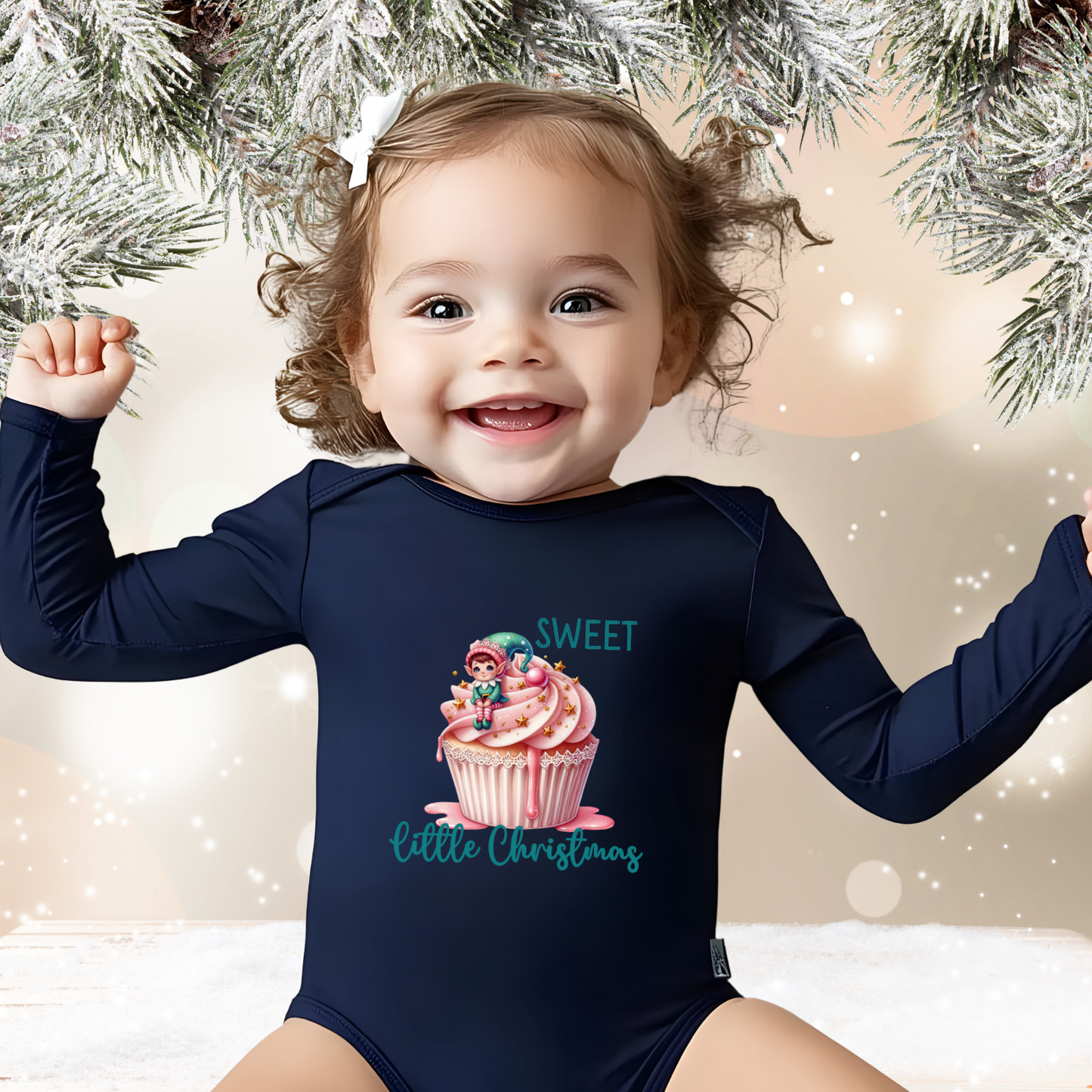 Sweet Little Christmas Infant Long Sleeve Onesie