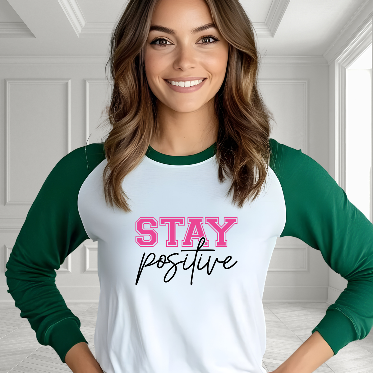 Stay Positive Baseball Tee