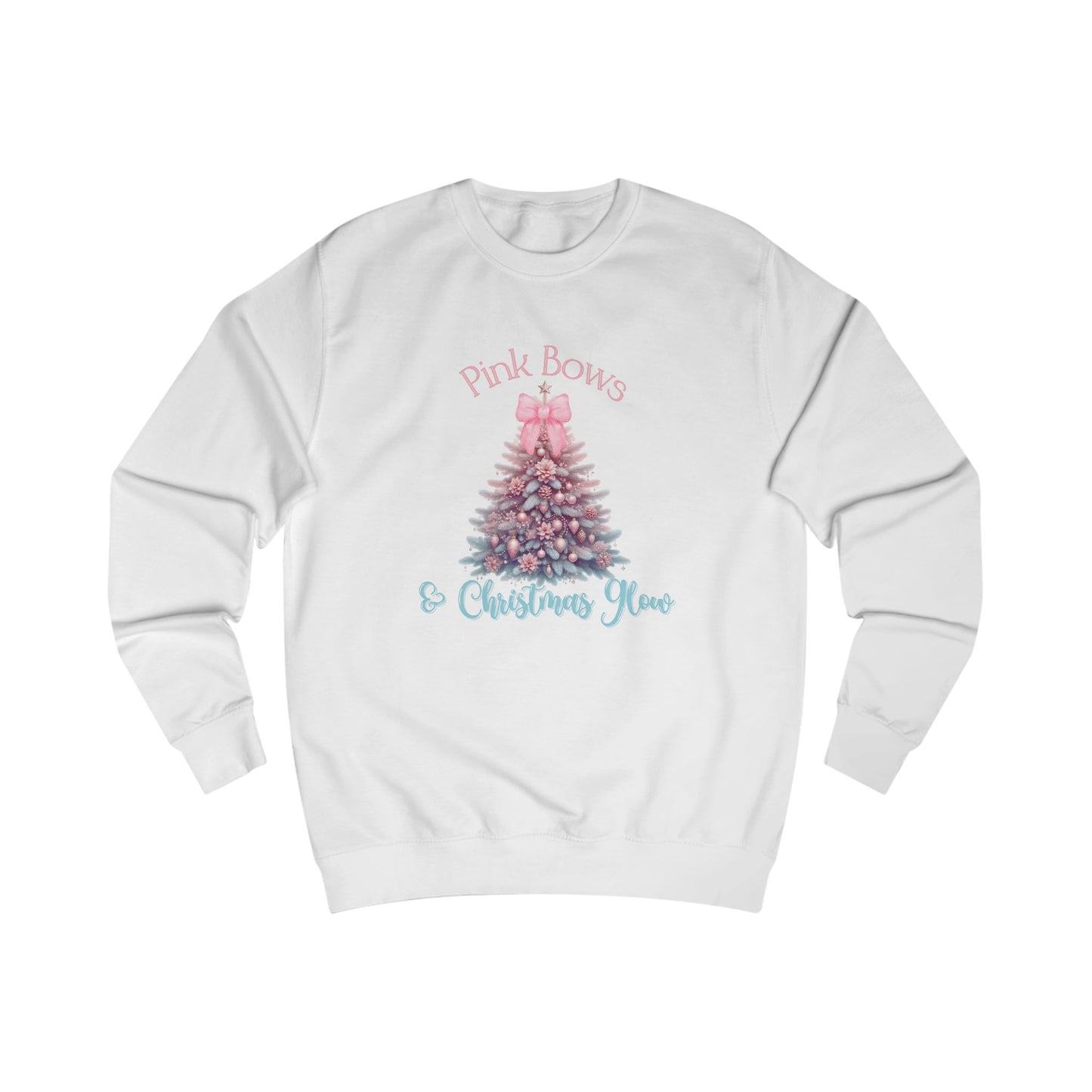 Pink Bows & Christmas Glow Crewneck Sweatshirt