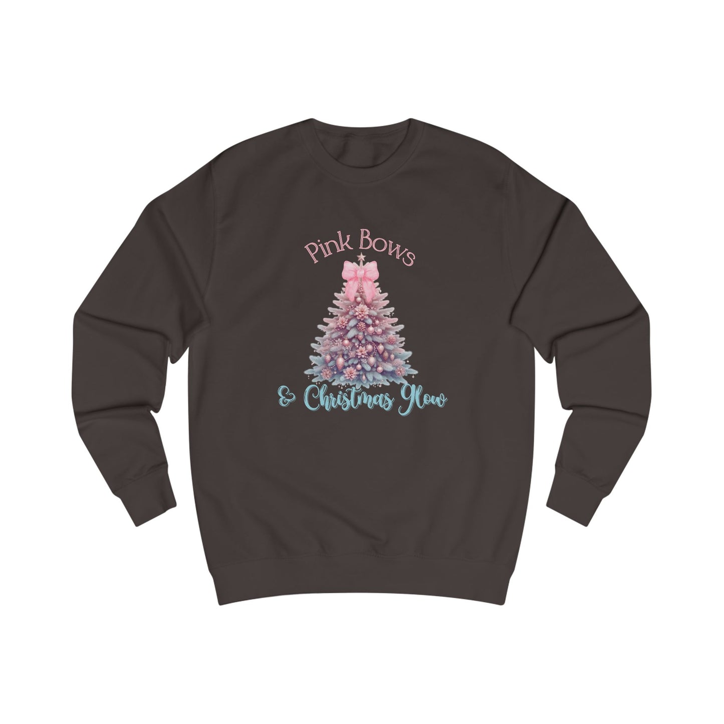 Pink Bows & Christmas Glow Crewneck Sweatshirt