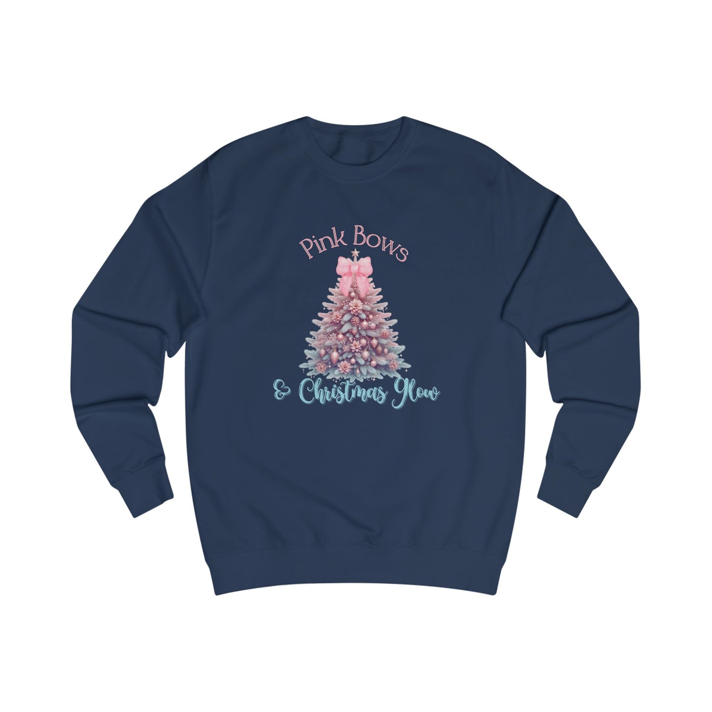 Pink Bows & Christmas Glow Crewneck Sweatshirt