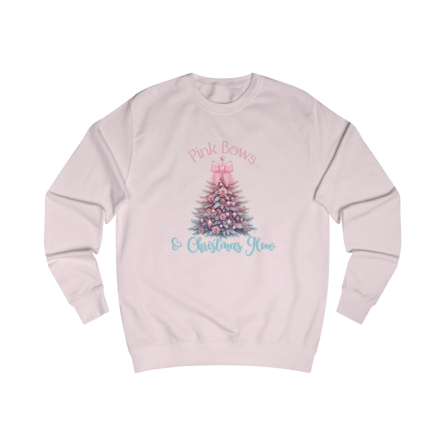 Pink Bows & Christmas Glow Crewneck Sweatshirt