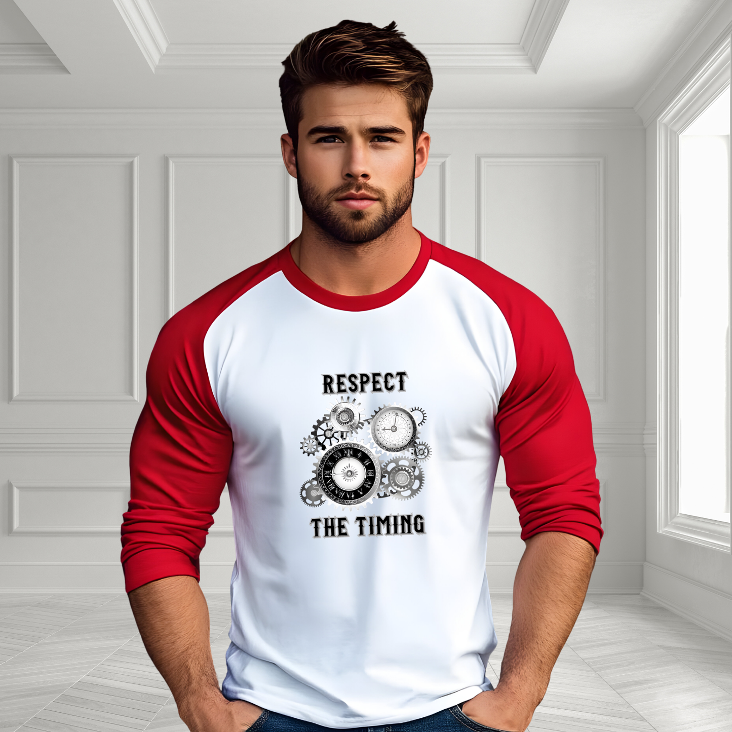 Respect The Timing Baseball Tee