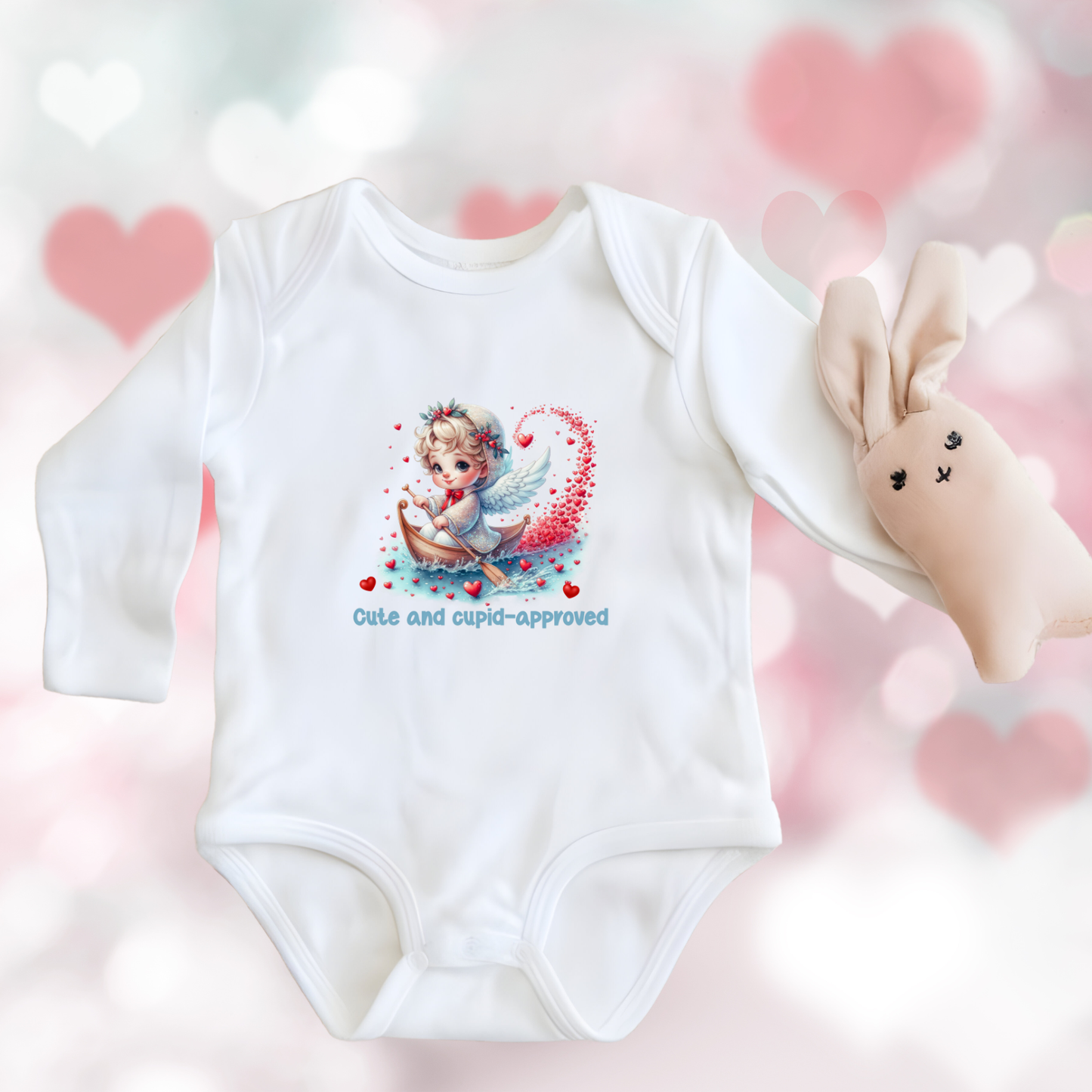 Cute And Cupid Approved Infant Long Sleeve Onesie