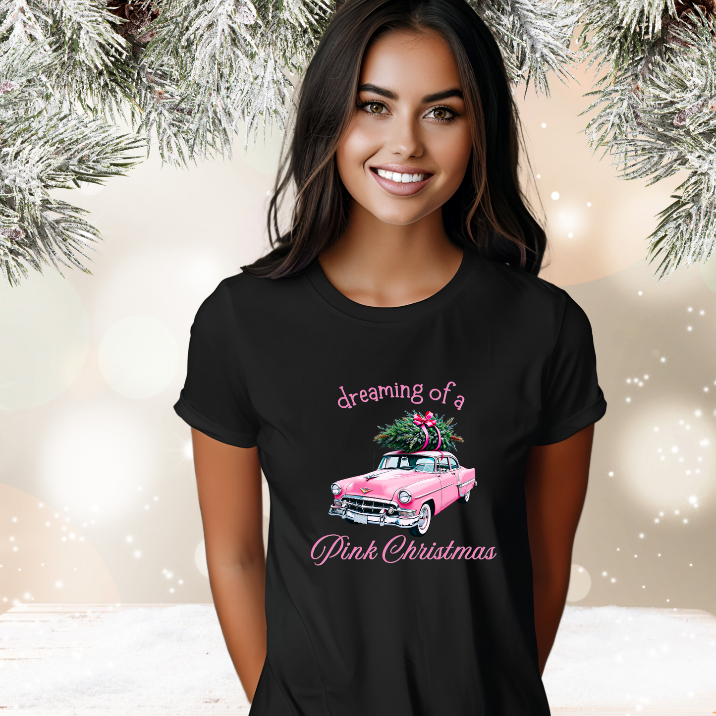 Dreaming Of A Pink Christmas T-Shirt