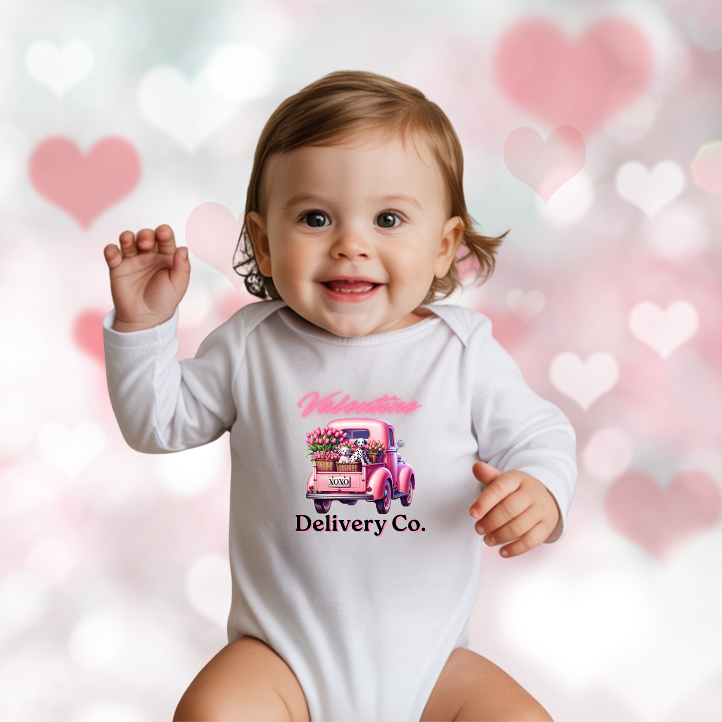 Valentine Delivery Co. Infant Long Sleeve Onesie