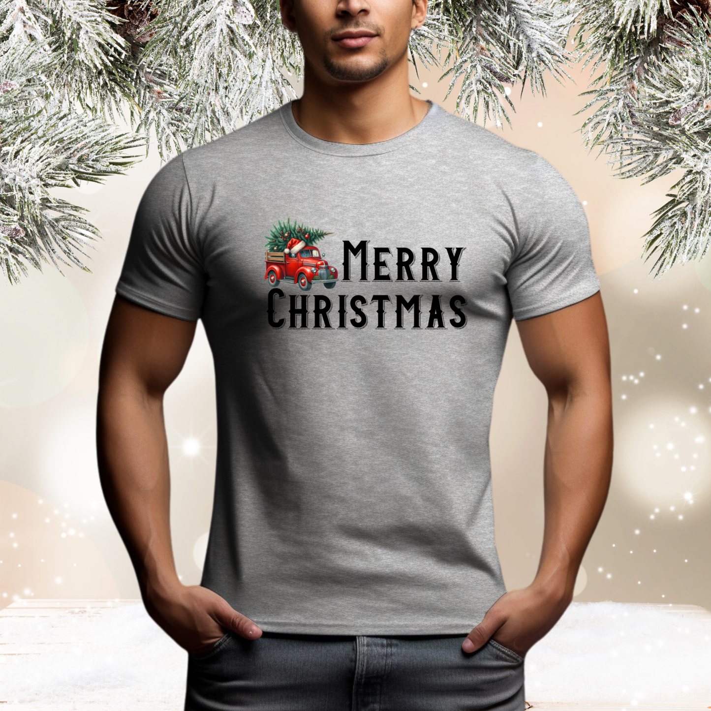 Merry Christmas Vintage Truck T-Shirt