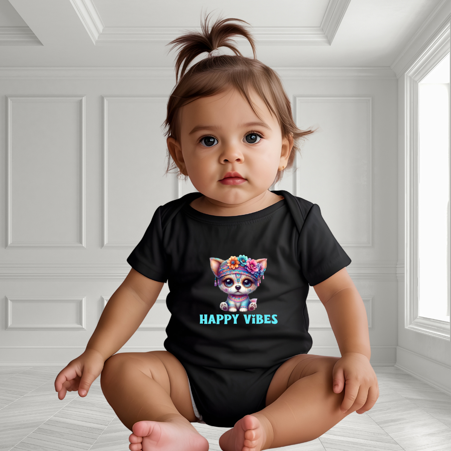 Happy Vibes Infant Short Sleeve Onesie