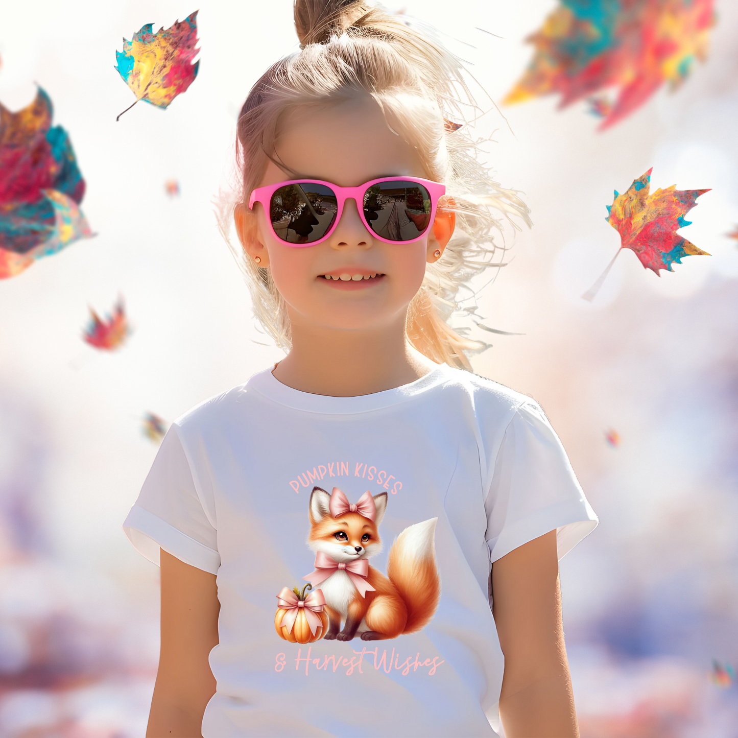 Pumpkin Kisses & Harvest Wishes Kid’s T-Shirt