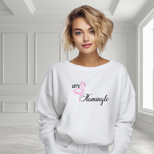 Let’s Flamingle Crewneck Sweatshirt