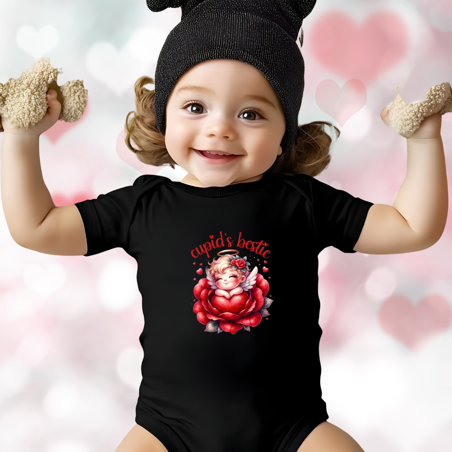 Cupid’s Bestie Infant Short Sleeve Onesie