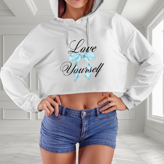 Love Yourself Crop Hoodie