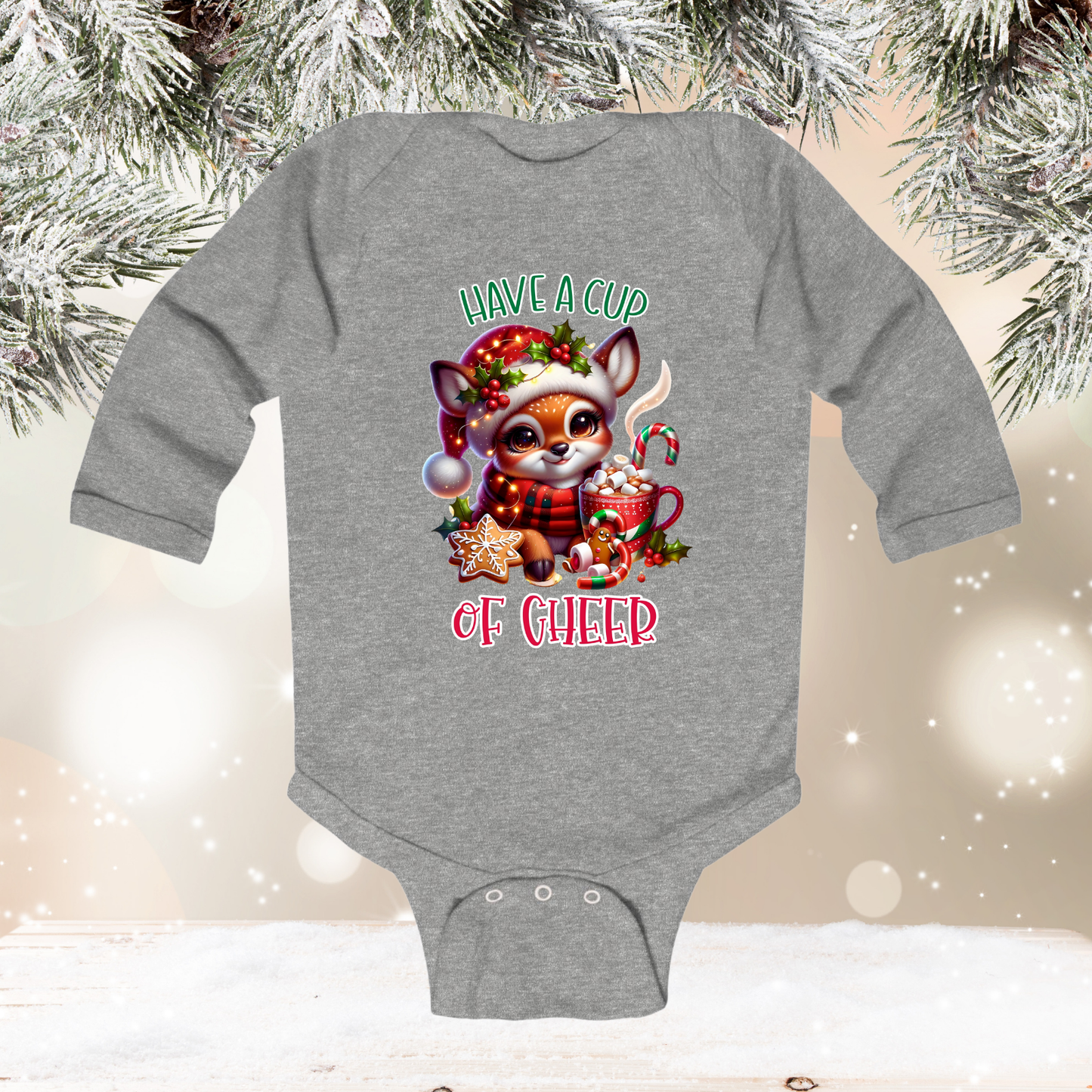 Have A Cup Of Cheer Infant Long Sleeve Onesie