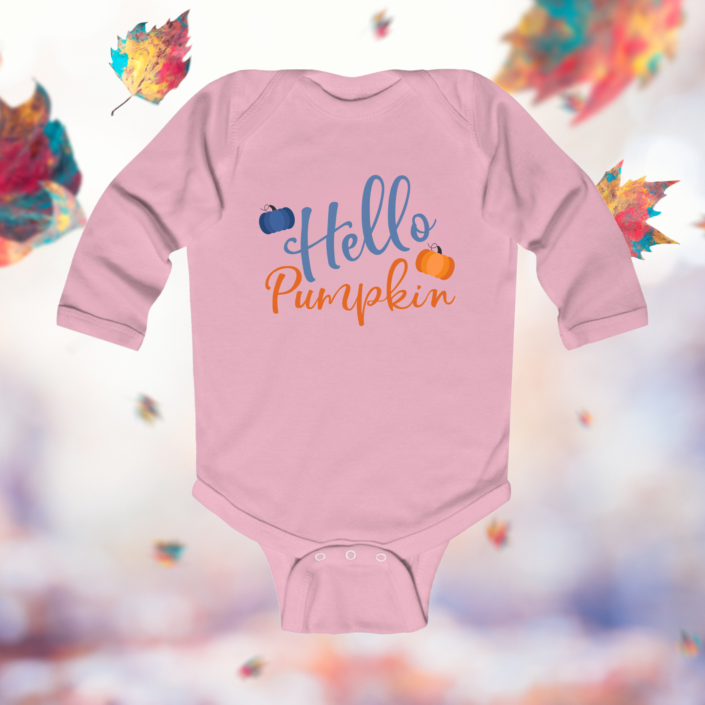 Hello Pumpkin Infant Long Sleeve Onesie