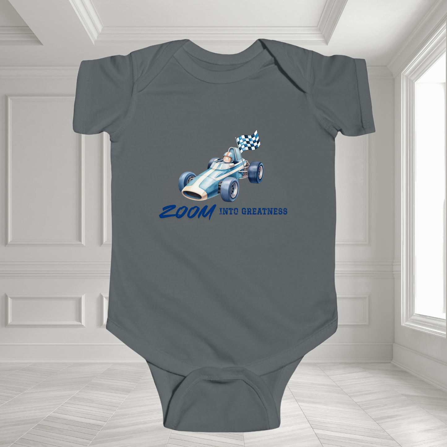 Zoom Into Greatness Infant Short Sleeve Onesie