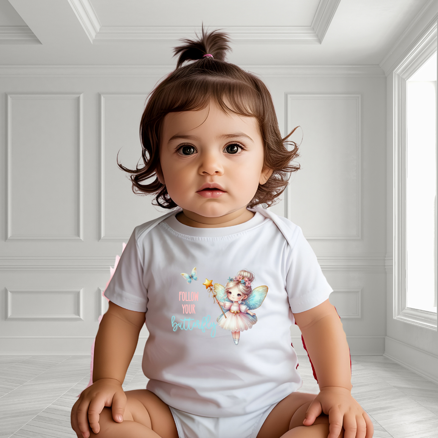 Follow Your Butterfly Infant Short Sleeve Onesie