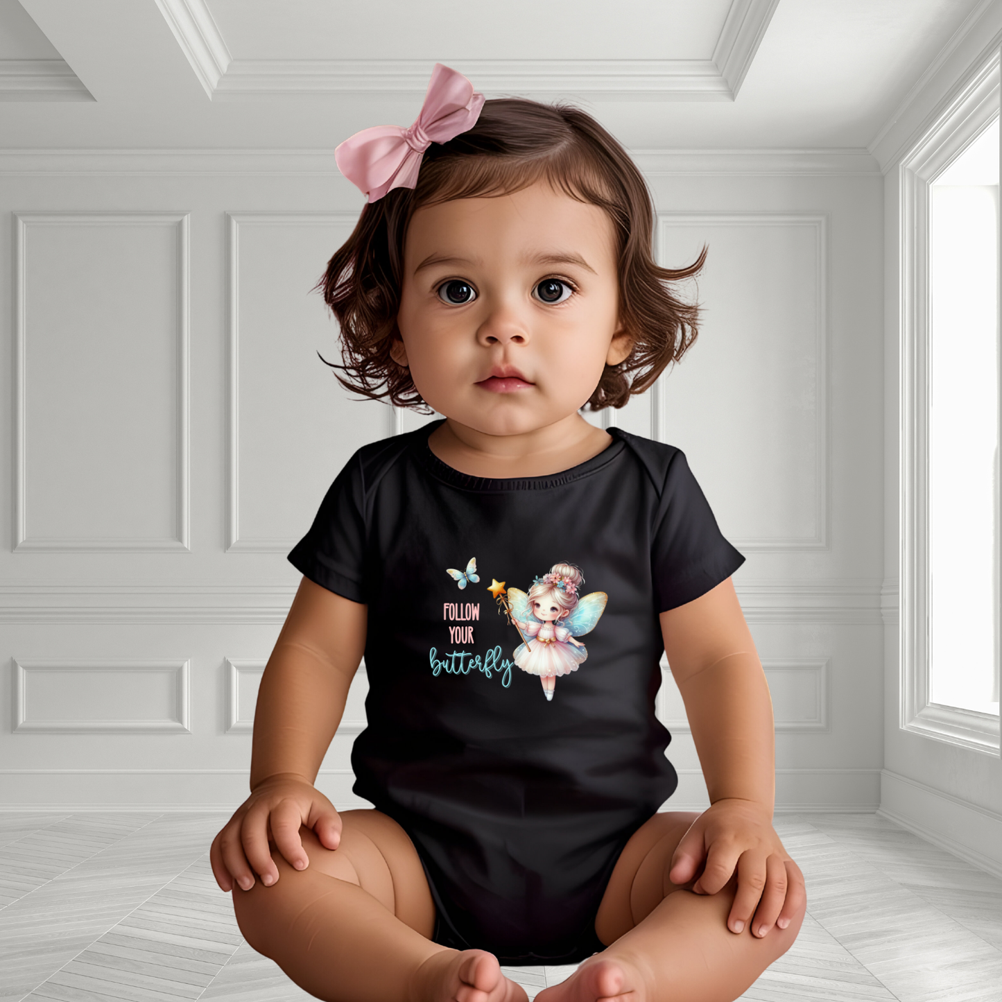 Follow Your Butterfly Infant Short Sleeve Onesie