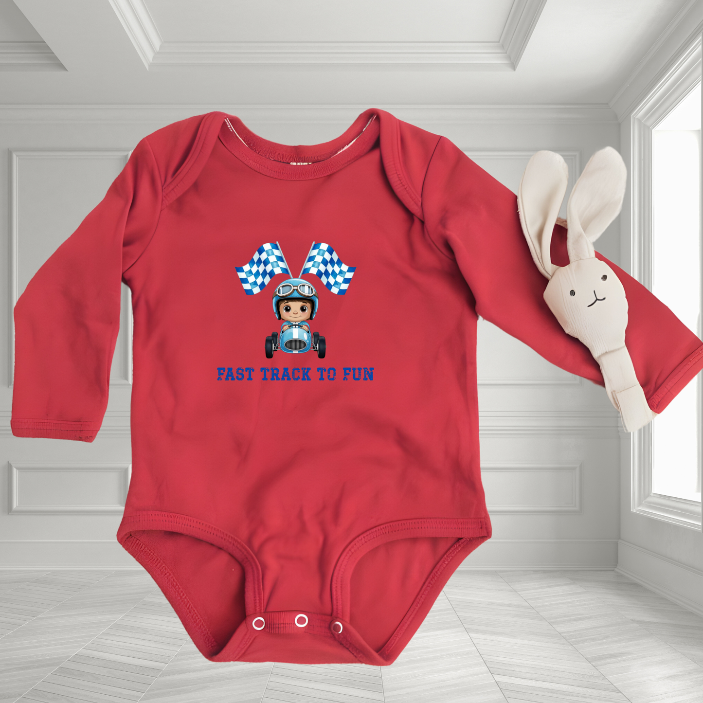 Fast Track To Fun Infant Long Sleeve Onesie