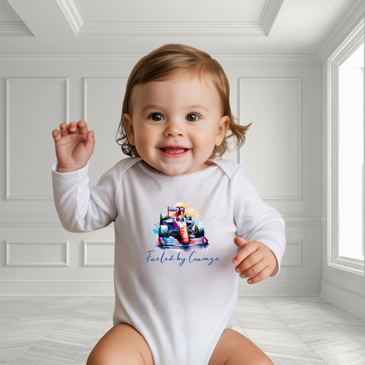 Fueled By Courage Infant Long Sleeve Onesie