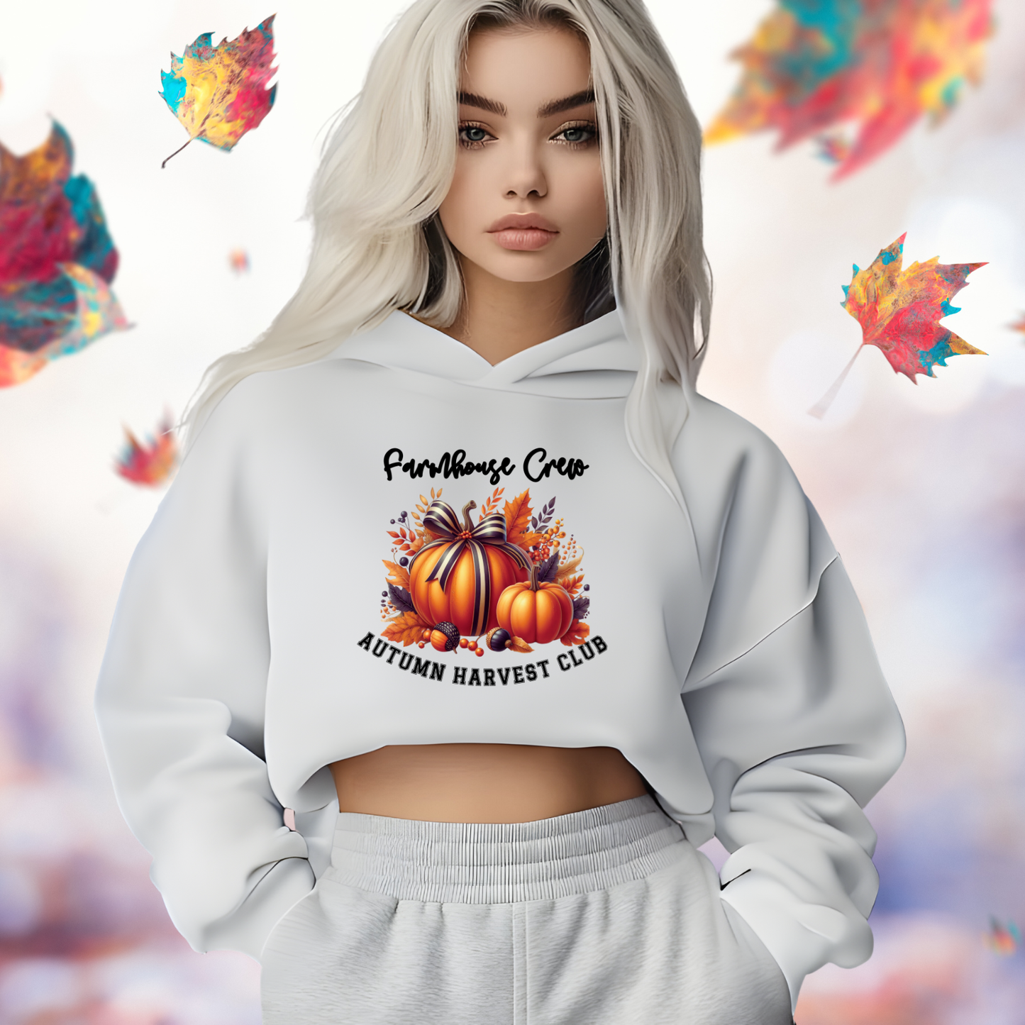 Farmhouse Crew Crop Hoodie
